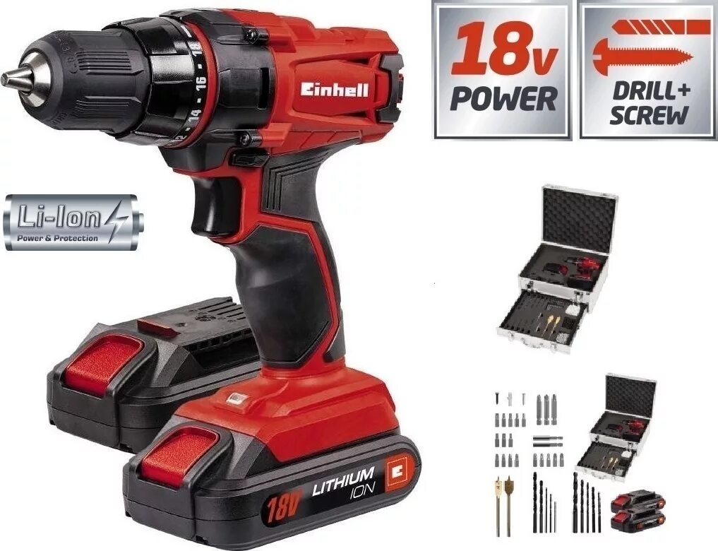 Einhell tc cd. Einhell tc-cd 18-2 li 2акк.x1,3ah (4513820). шуруповерт einhell 18v. einhell tc-cd 18-2 li 1.5ah. аккумуляторная дрель-шуруповерт einhell bcd 18 1 h.