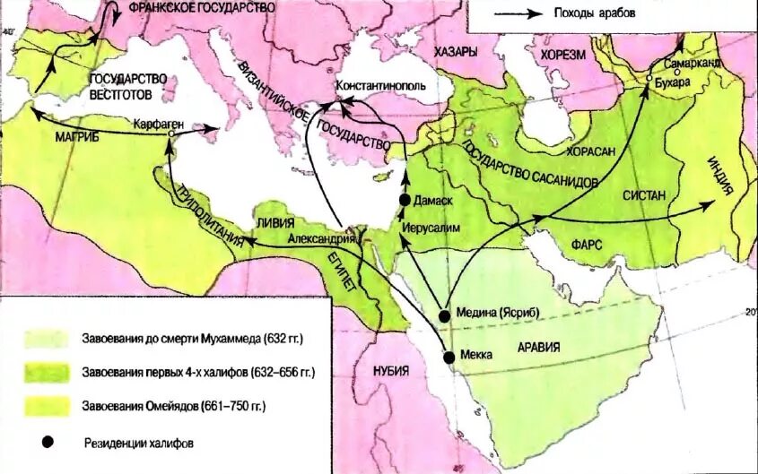 Полуостров место расселения арабов в исламе. Завоевания арабского халифата карта. Арабский халифат 7-8 век. Династия Аббасидов Багдадский халифат. Территория арабского халифата к 750 году.