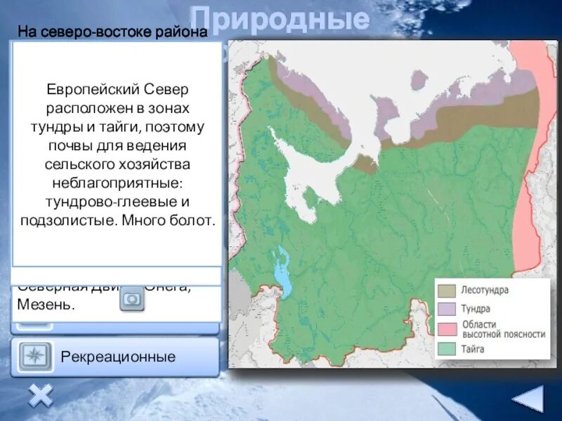 Тайга расположена севернее тундры