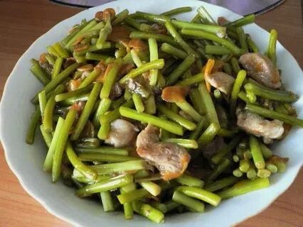 Побеги чеснока с мясом рецепт