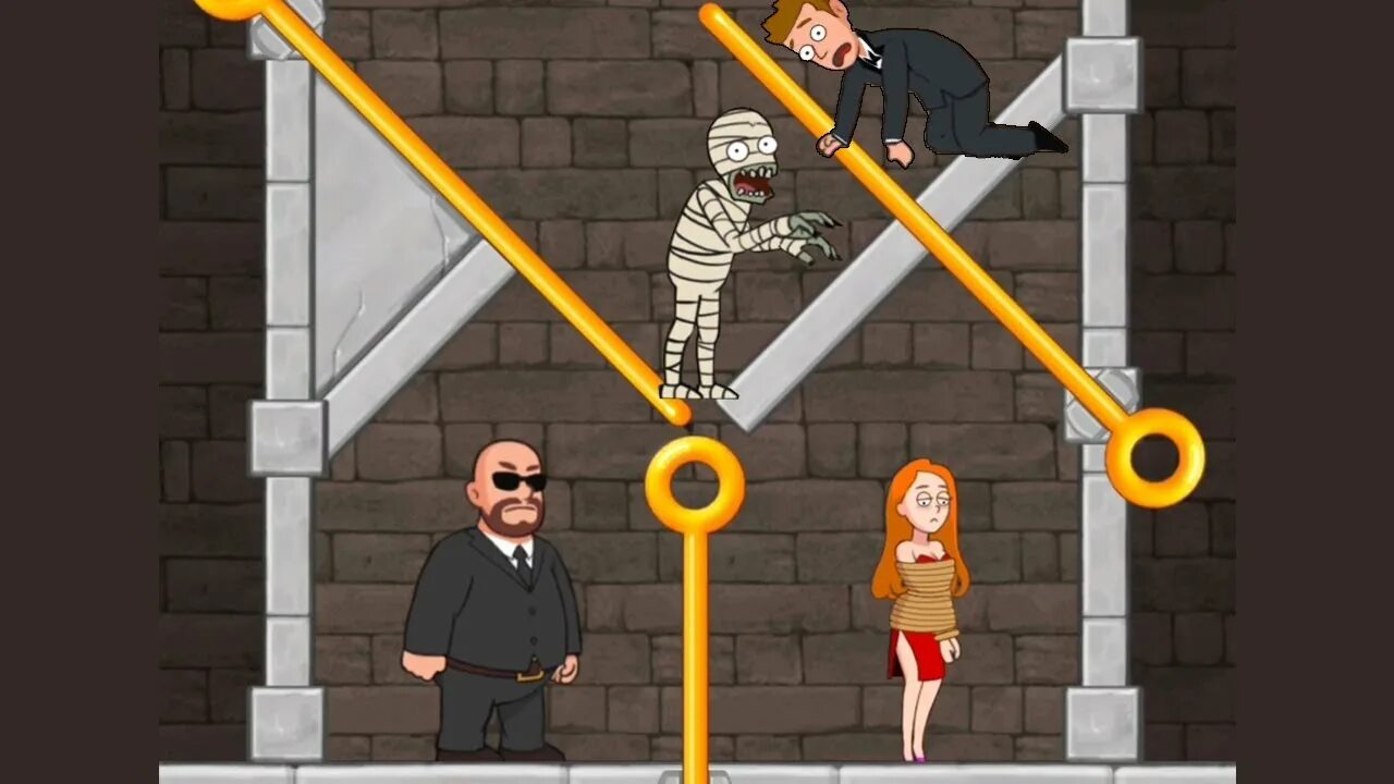 Puzzle spy. Enigma spy adventure. rope pulling. spy man.