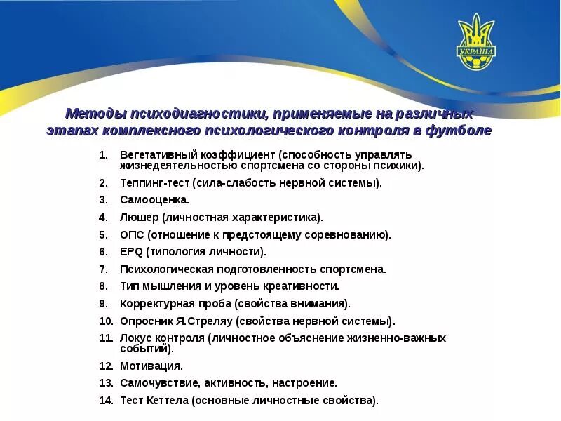 Организация включает спортсменов пол тестирования. Психодиагностика спортсмена методики. Методика психодиагностических измерений в спорте. Психологические методики в спорте. Методы психодиагностики в спортивной психологии.