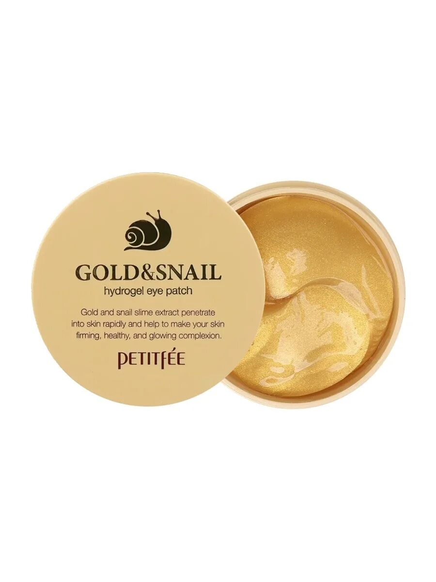 Гидрогелевые патчи с улиткой. Gold Snail Hydrogel Eye Patch. Gold/Snail Hydrogel Eye Patch, 60 шт. Petitfee Gold Snail Hydrogel Eye Patch. Патчи для глаз Gold/Snail Hydrogel Eye Patch.