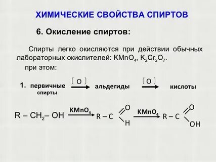 Кислотно основные свойства спиртов
