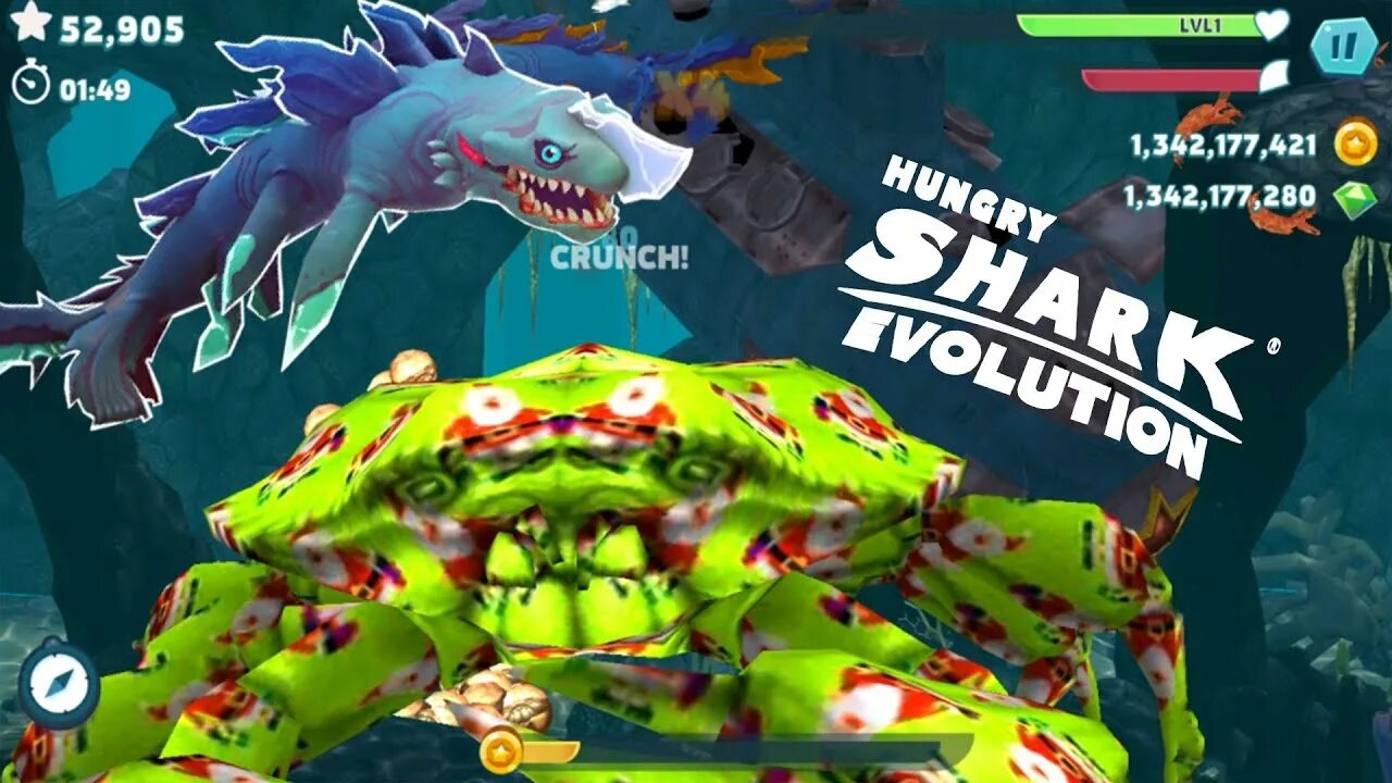 Hungry shark черный краб