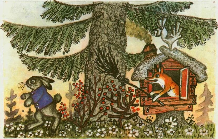 Заюшкина избушка лиса и заяц. Сказка заячья. У зайца избушка лубяная а у лисы ледяная сказка. Сказка заячья. Сказка заячья.