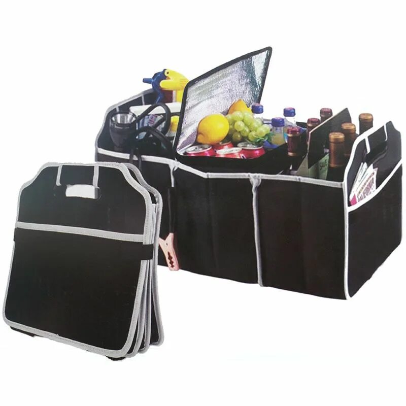 Складной органайзер в багажник. Автомобильный органайзер car boot organiser gg21. органайзер для автомобиля cartage 66 л, 60x35x30 см, оксфорд. складной органайзер в багажник автомобиля. сумка органайзер в багажник автомобиля.