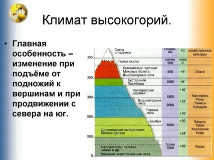 Высотная поясность северной америки