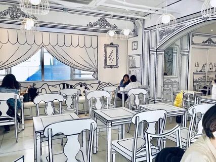 2D Cafe in Shin-Okubo Japan Кафе Дизайн Интерьера, Дизайн Кафе, Художествен...