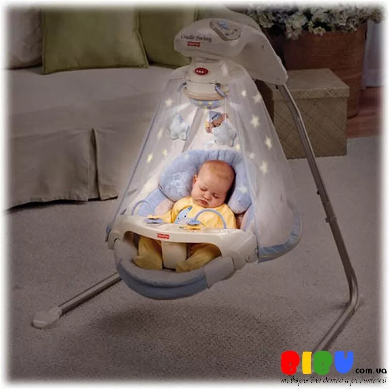 Она качала детскую люльку и испуганно глядела. Fisher Price Cradle Swing Starlight Papasan. Детские качели Fisher Price. Качели Fisher-Price Starlight. Качели Fisher Price для новорожденных.