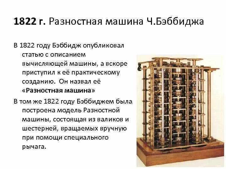 Статья с описанием разностной машины одного. Разностная машина бэббиджа. модель разностной машины.