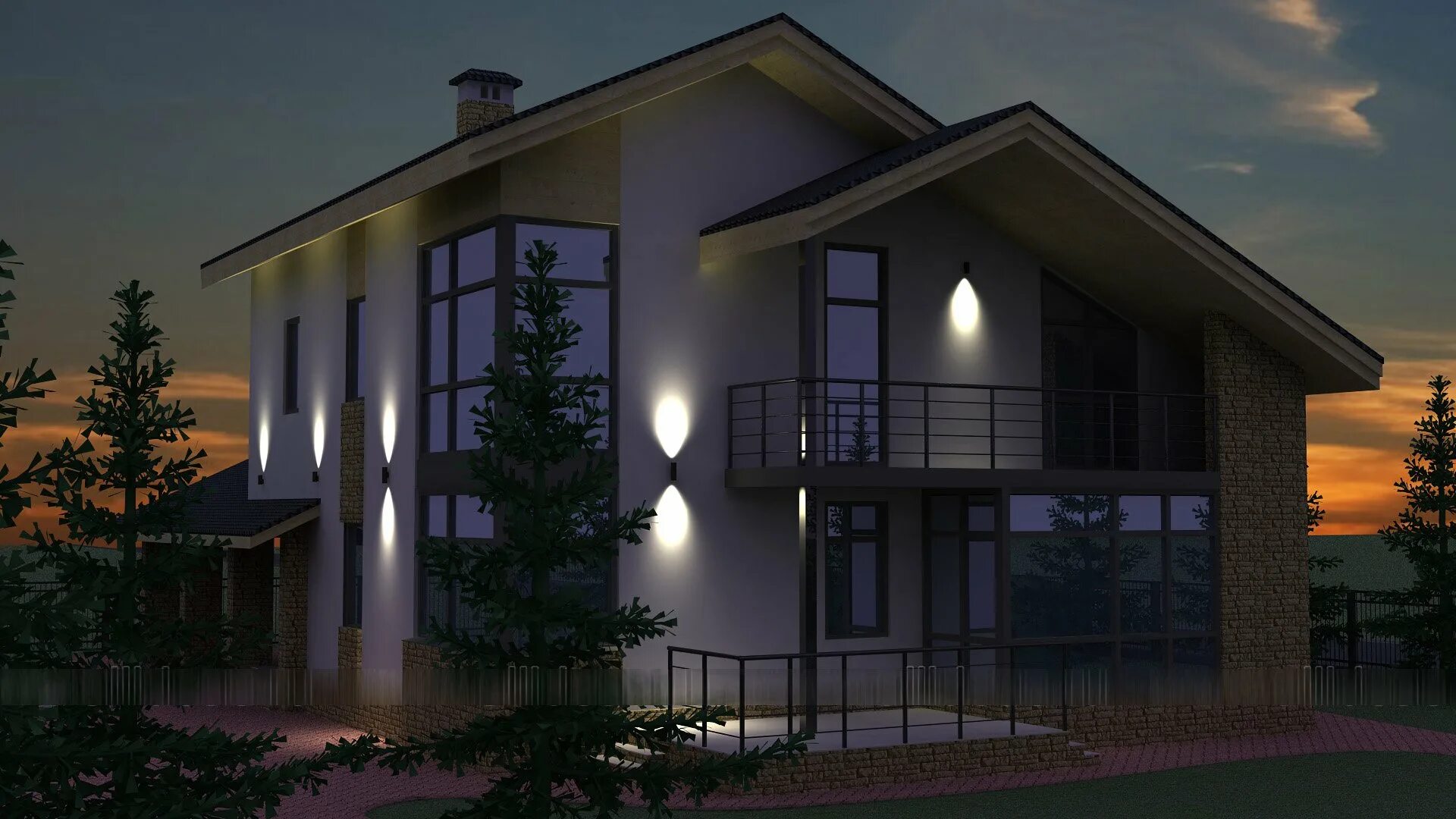 архитектурная подсветка коттеджа. подсветка домов. подсветка фасадов загородных домов. подсветка фасада симферополь зои жильцовой. архитектурная подсветка дома.