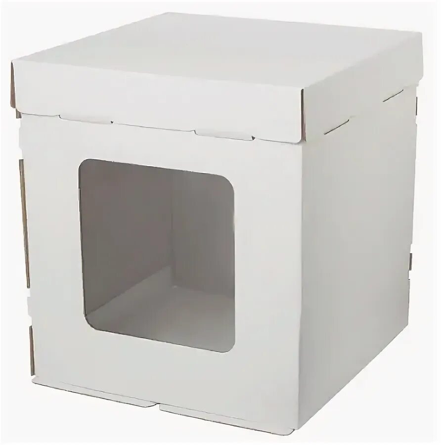 Коробка для торта 42*42*45см, белая/с окном/ гофрокартон. Коробка 42 42 45. Коробка 42 42 45 с окном. Коробка для торта 35х35.