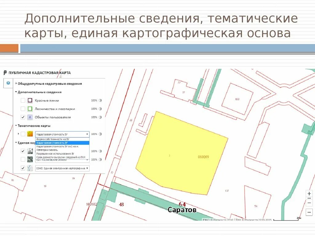 Карта кадастровой собственности