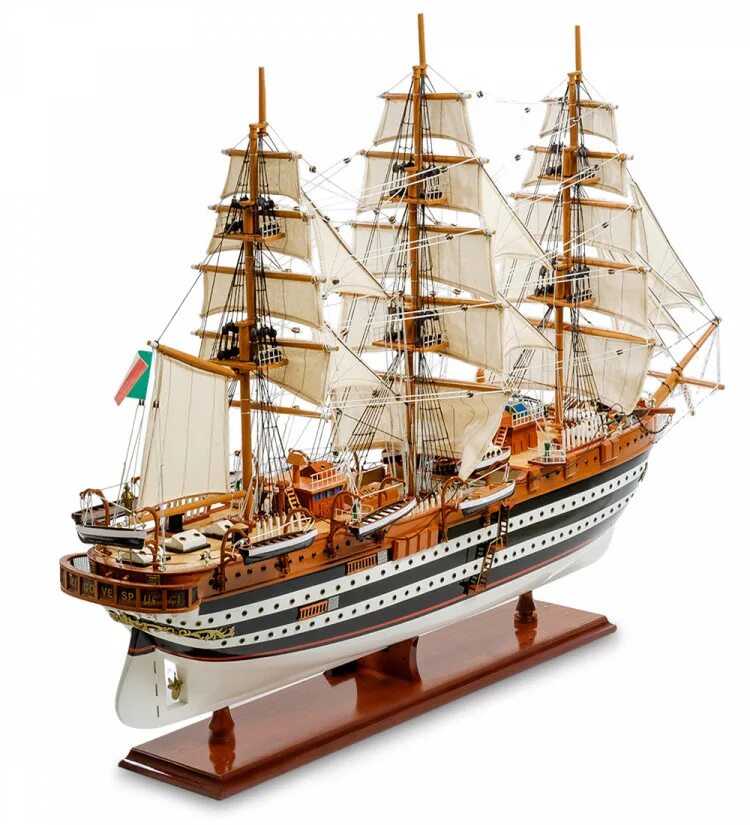 Amerigo Vespucci корабль модель. Линкор Америго Веспуччи. Америго Веспуччи парусник. Модель Фрегат Америго Веспуччи.