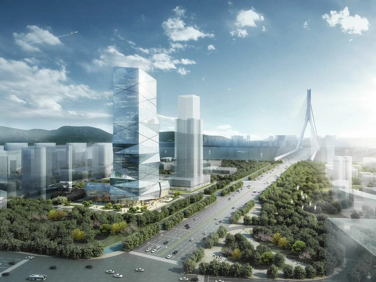 High rise building. Скайлайн ТАВЕР. Венчжоу. Проект высотного здания. Современные башни.
