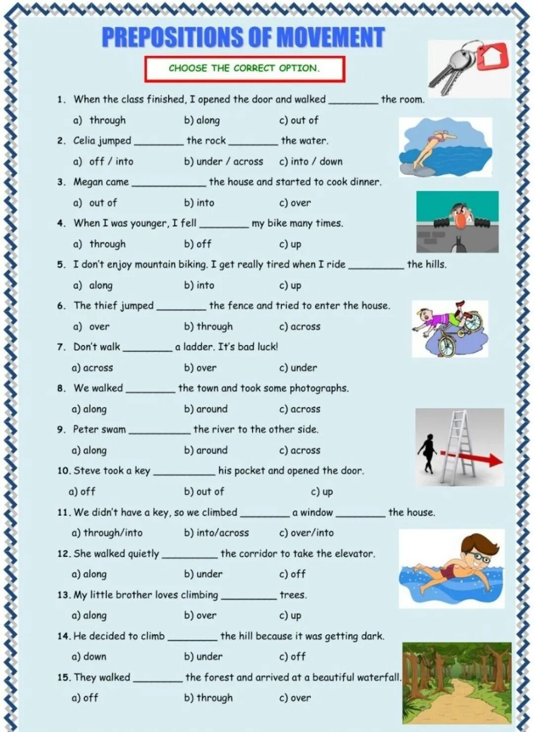 Materials exercises. Предлоги в английском языке EGH. Предлоги движения в английском языке упражнения. Предлоги направления в английском упражнения. Предлоги движения упражнения.