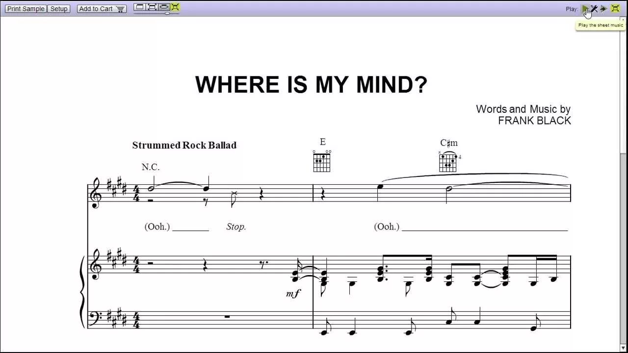 Вер из май майнд аккорды. Where is my Mind Ноты для фортепиано. Вер ИС май майнд табы. Pixies where is my Mind Ноты. Pixies where is my Mind Ноты для пианино.