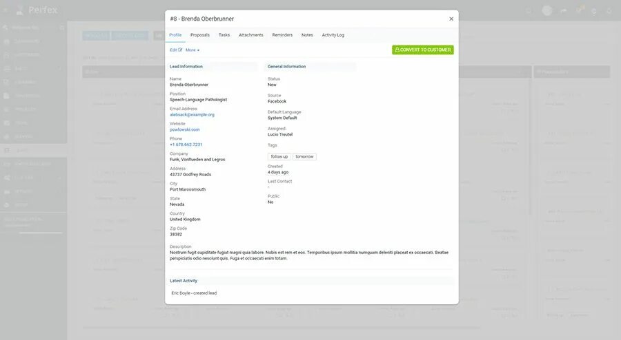 Perfex crm. Monica: open source personal crm.