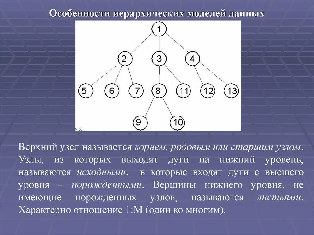 Особенностью этой модели является. Узлы иерархической модели. Иерархические базы данных. Узел в иерархической модели данных это. Иерархическая модель данных.