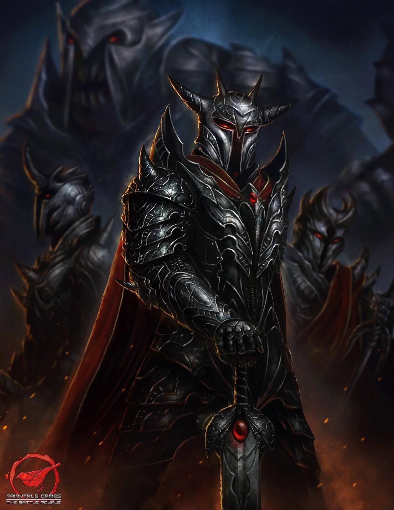 аниме демон. тифлинг воин. темное фэнтези девушки. аниме рыцари магии эмерауд. вампир воин.