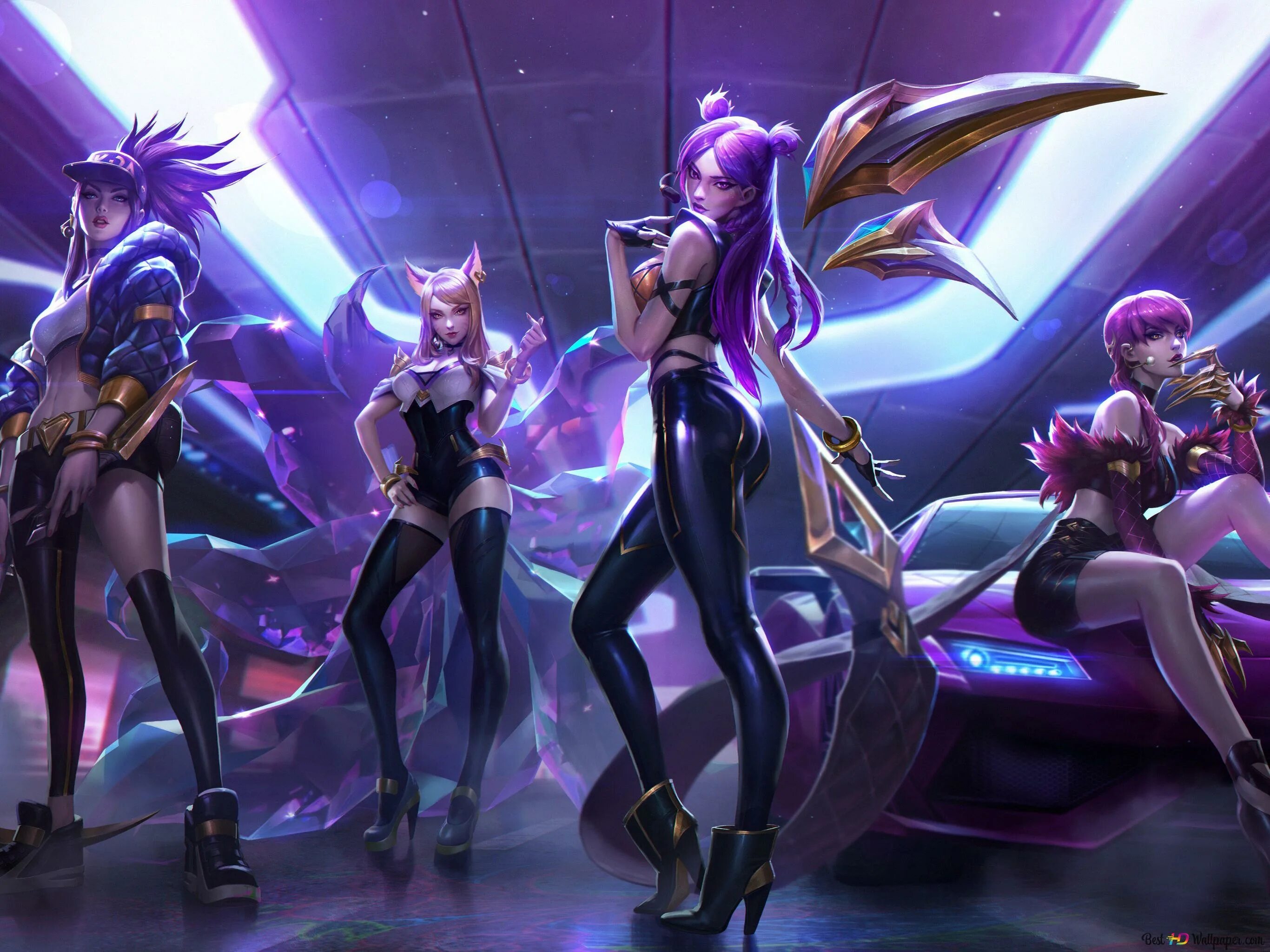 KDA League of Legends. Группа KDA League of Legends. Лига легенд KDA персонажи.