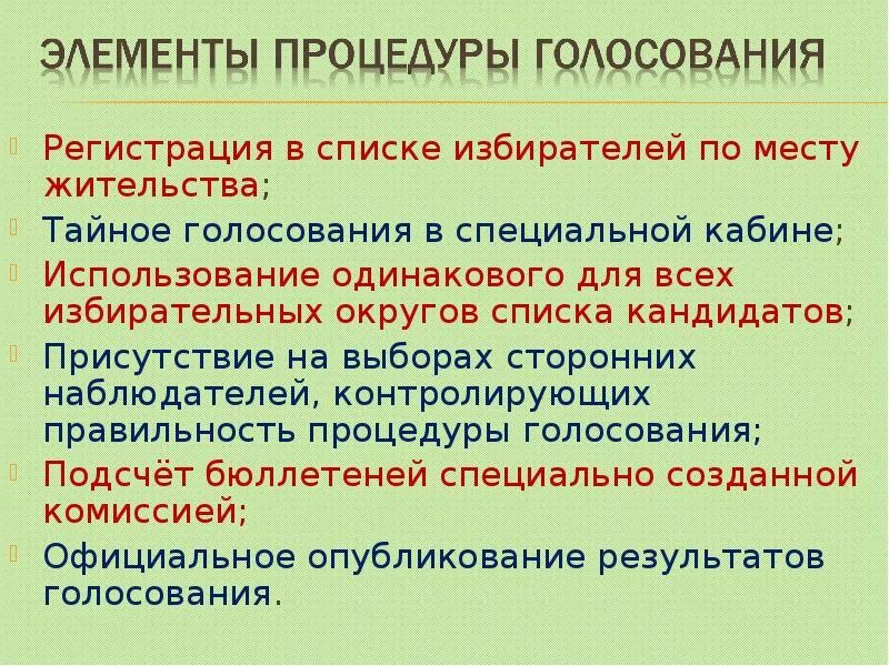 Понятие тайного голосования. Тайное голосование это выборы или референдум. Составление списков избирателей. Тайное голосование.