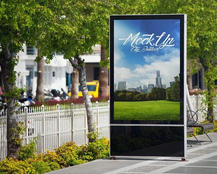 Outdoor Poster Board - Free Mockup - Dealjumbo Free mockup, Poster mockup, Desig
