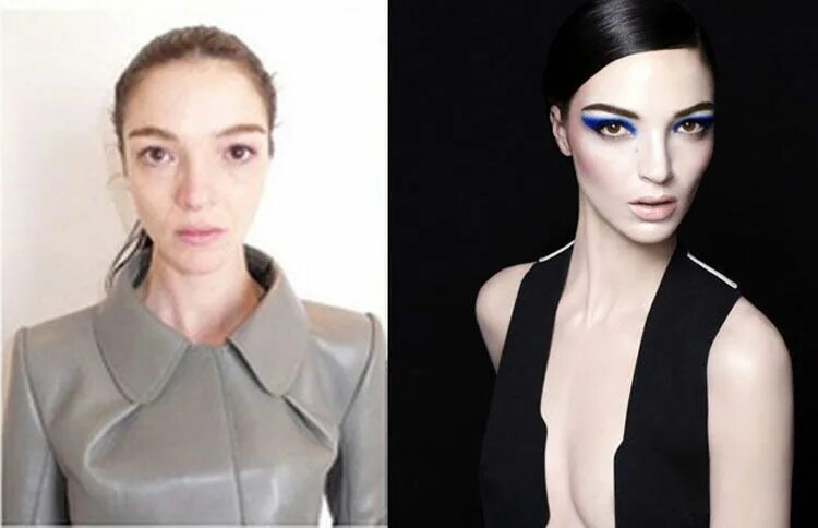 10 Photos Of Supermodels Without Makeup - YouTube