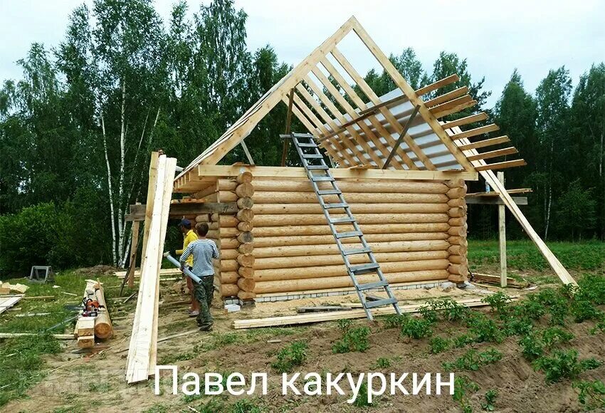 Баня 5х3, как она есть. Стропила и кровля. - DRIVE2