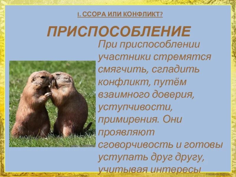 Приспособление в конфликте примеры из жизни Педагогическое взаимодействие: конфликт и правовой конфликт презентация, докла
