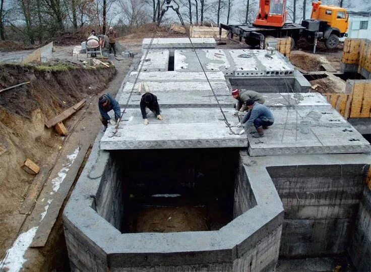 Фундамент ниже здания