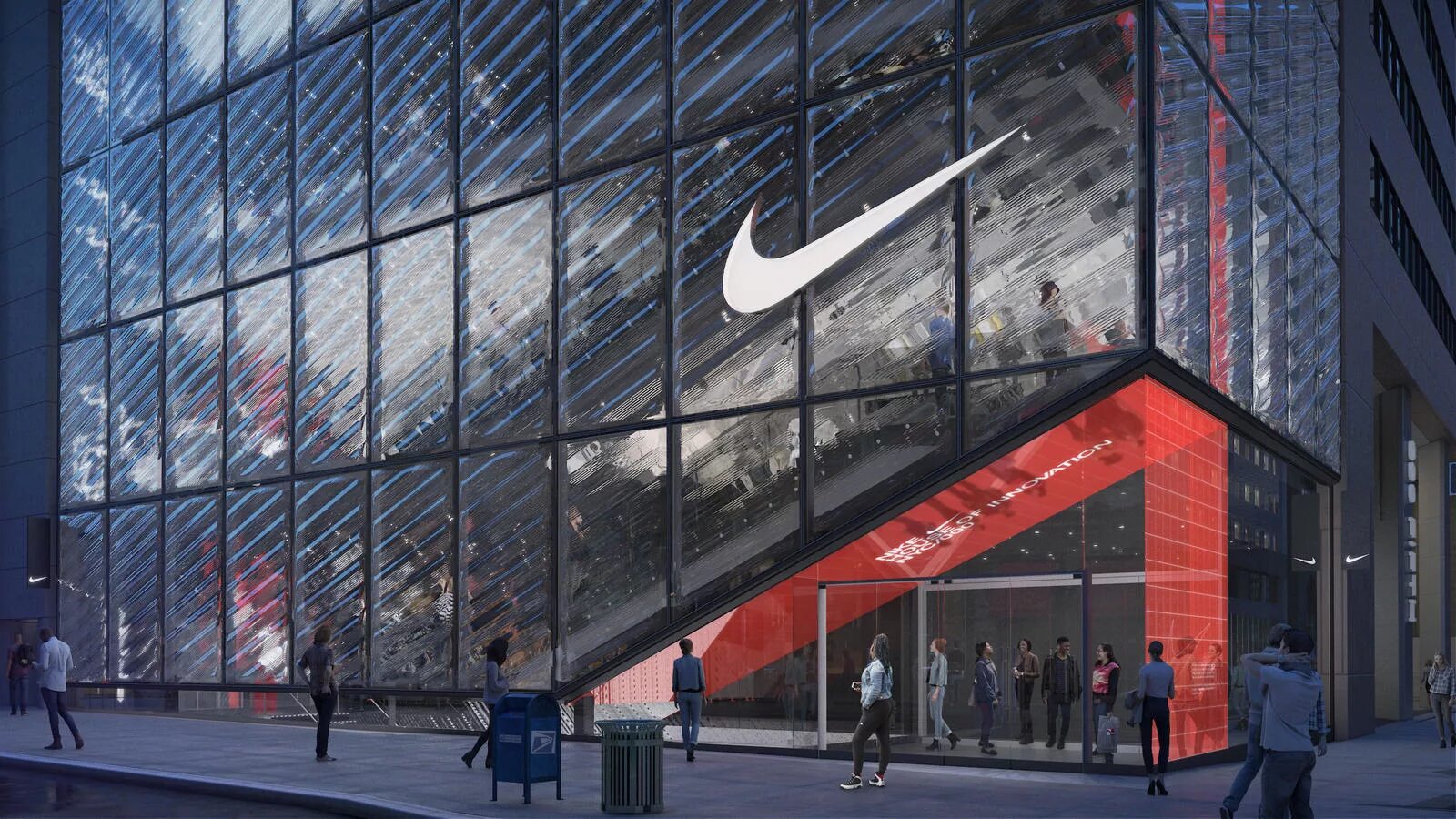 Магазин найк в Нью Йорке. Найк Нью Йорк здание. Компани Nike. Самый большой магазин найк в Нью Йорке.