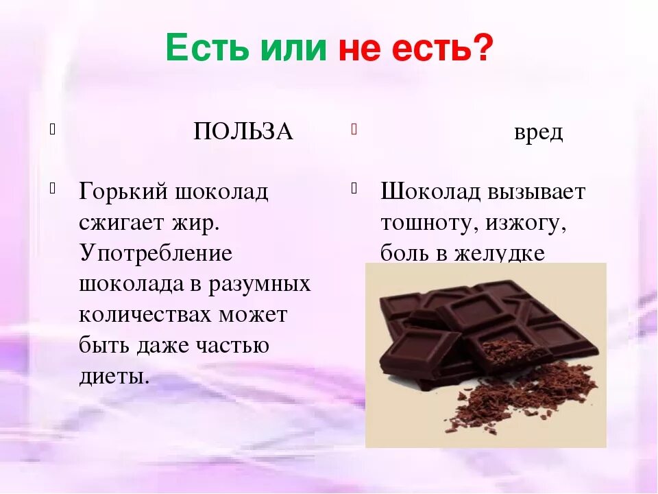 Определи по составу какой шоколад