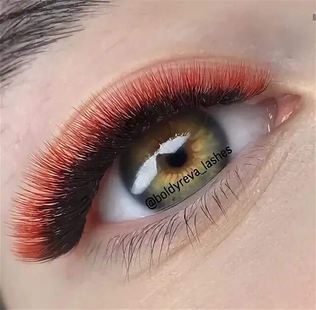 Pestañas postizas largas de color rojo adulto: Pestañas postizas para mujer en c