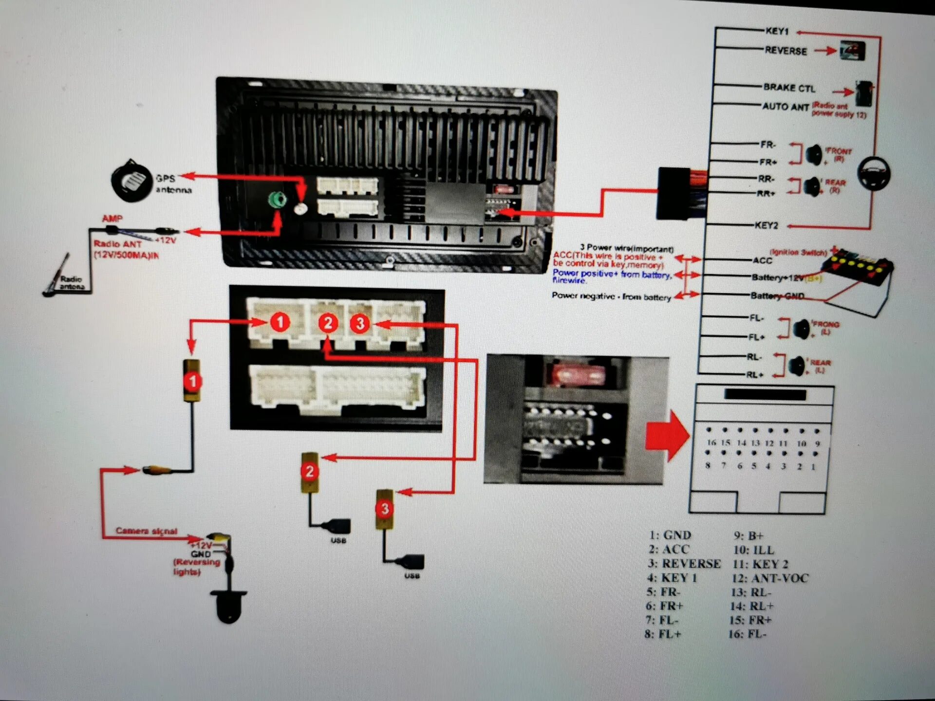 Настройка камеры китайской магнитолы андроид. Распиновка китайской автомагнитолы 2 din.