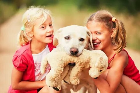 My sister by a dog