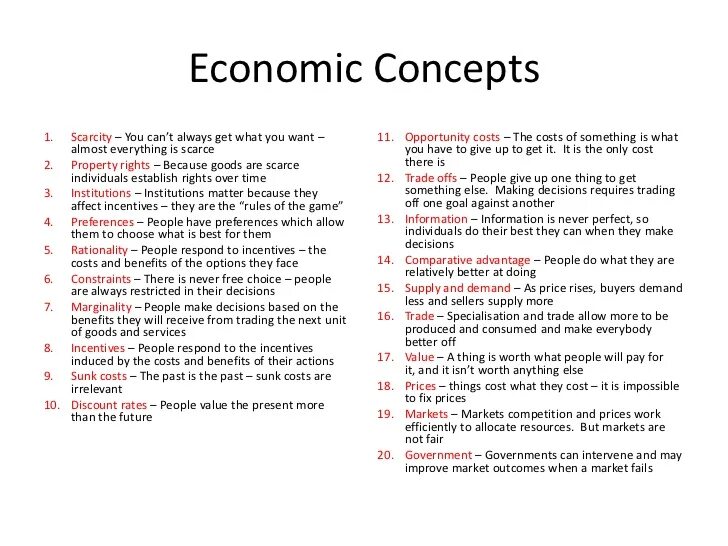 Economic Concept. Economic terms. Economy terminology. Economics terms. Basic terms