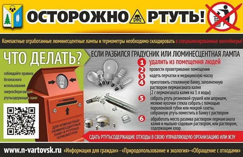 Хранение ртути