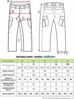 Какой размер брюк на рост