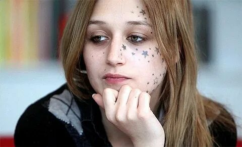 Звездочка на лице фото