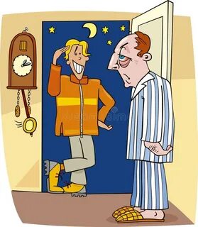 Visit cartoon