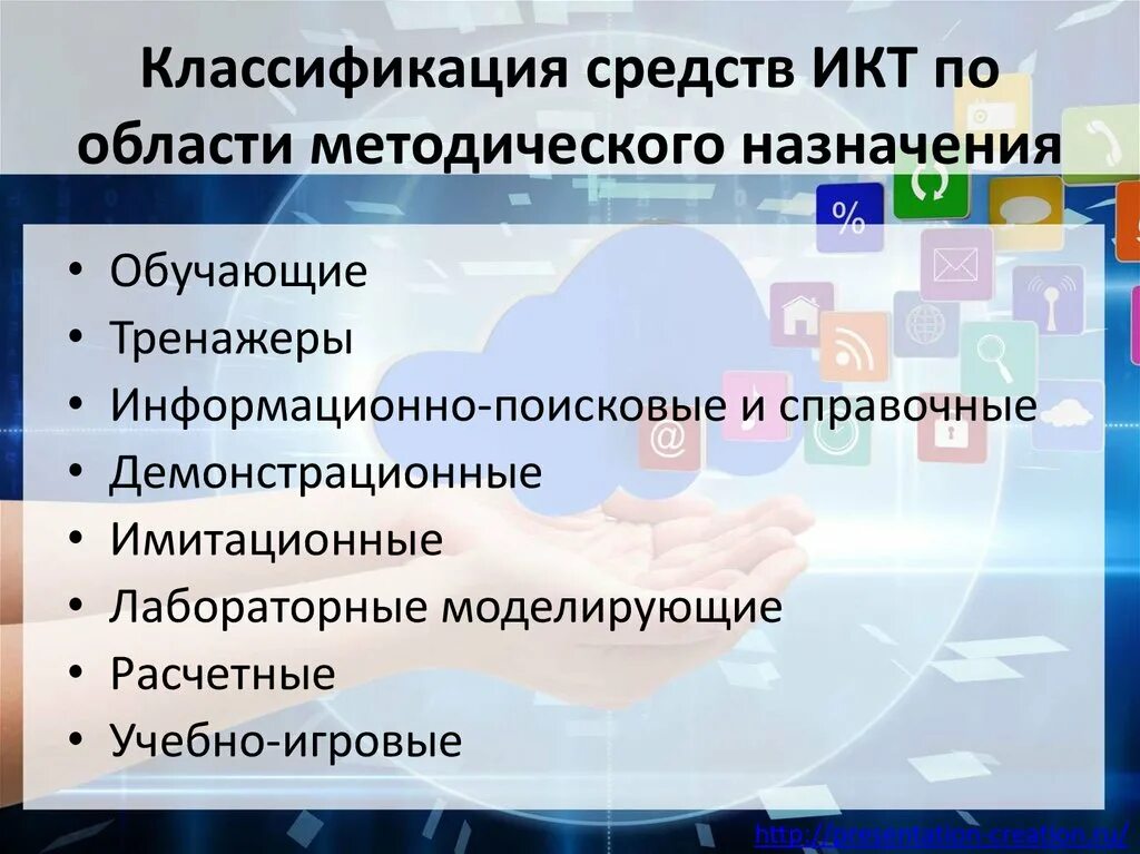 Информационные компьютерные средства. Классификация средств ИКТ. Имитационные средства информационных и коммуникационных технологий. Классификация информационных и коммуникационных технологий. Обучающие средства ИКТ.