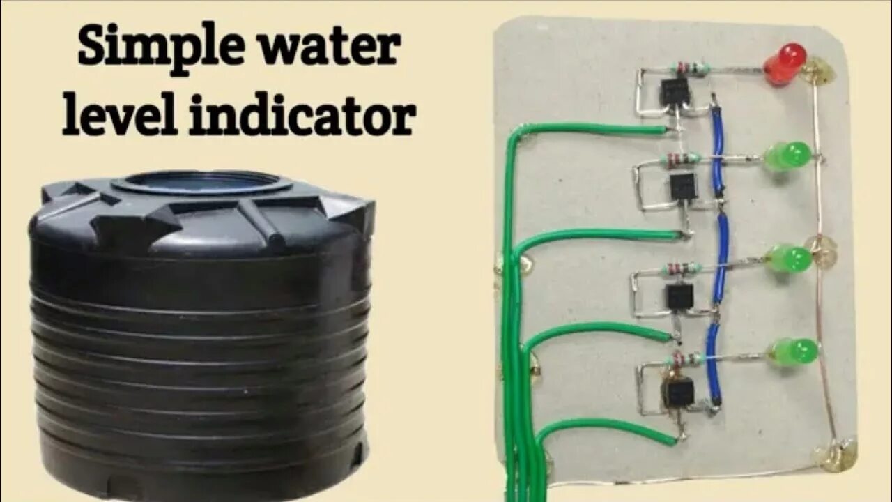 Water Level indicator. Water Level indicator circuit. 9v Battery Level indicator. Automatic Water Level indicator.