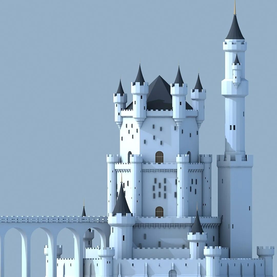 Замок 3 д. 3d модель Castle. Королевский замок 3д. Замок Low Poly 3d.