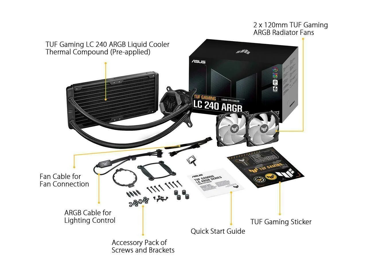 Asus lc 240. Asus tuf lc 240 rgb. система жидкостного охлаждения asus tuf gaming lc ii 360 argb, lga20xxlga17001200115xam4.
