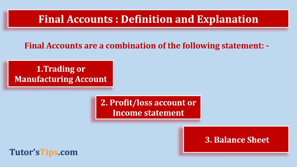 Final accounts