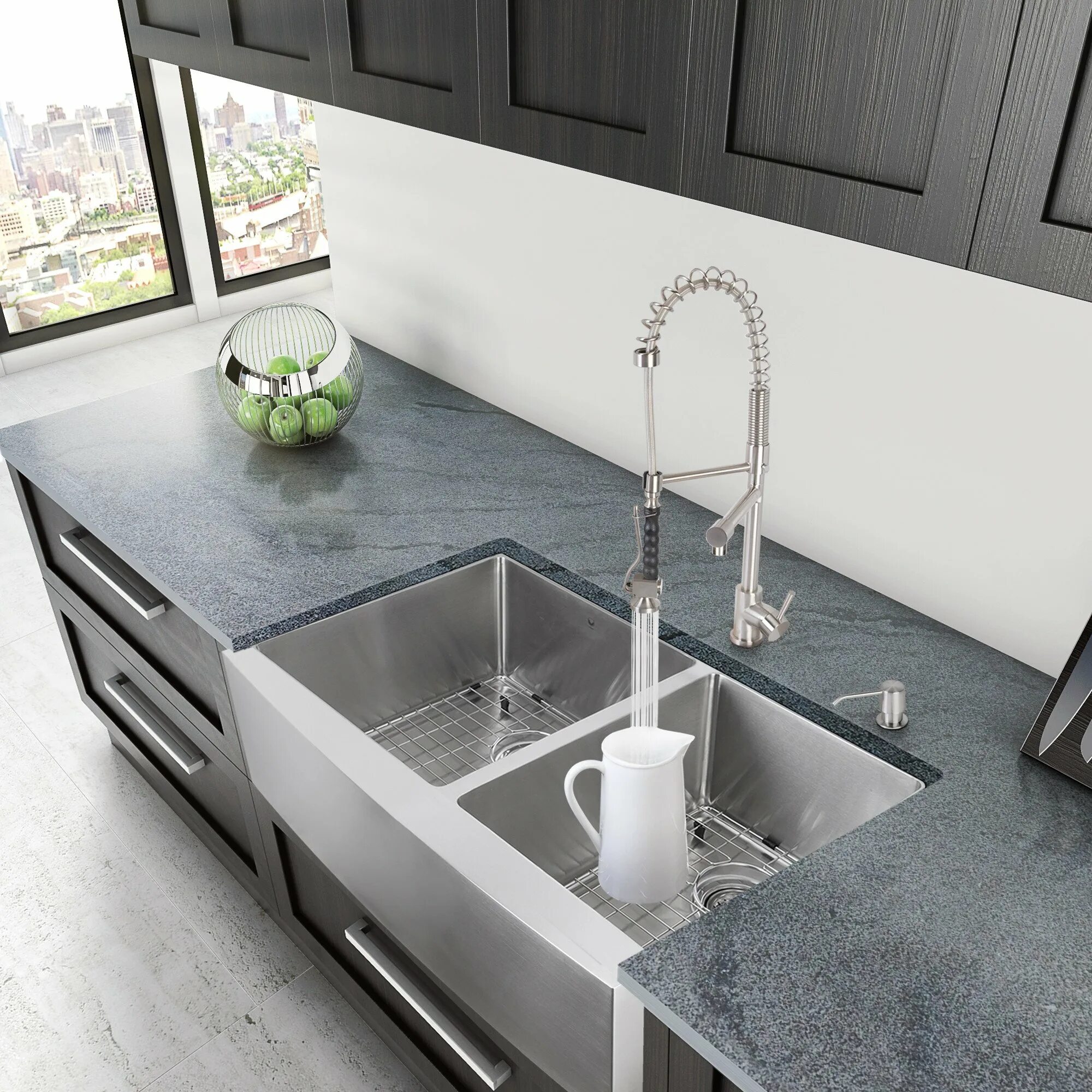 23 Undermount Kitchen Sink. Серая раковина на кухню. Светло серая раковина для кухни. Кухня с серой раковиной.