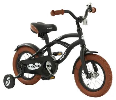 12 inch zwarte cruiser kinderfiets Prijskiller.nl 