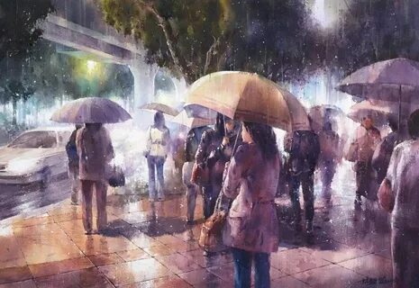 Пейзаж люди город
